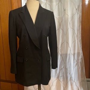 Black Liz Claiborne Double Breasted Blazer/Jacket